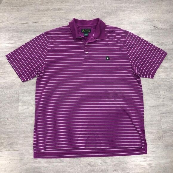 Brooks Brothers St Andrews Links Men's XL Striped Golf Polo Shirt Cotton - Picture 1 of 8